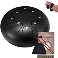 Tambor Handpan Drum-WZTO 8 Notas 6 Pulgadas Tambor de Lengüetas Tongue de lengüeta de Acero Tambores de hendidura para…